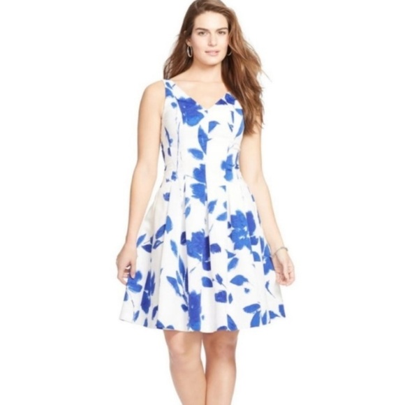 Lauren Ralph Lauren Dresses & Skirts - Lauren Ralph Lauren Floral Dress Blue White Size 4